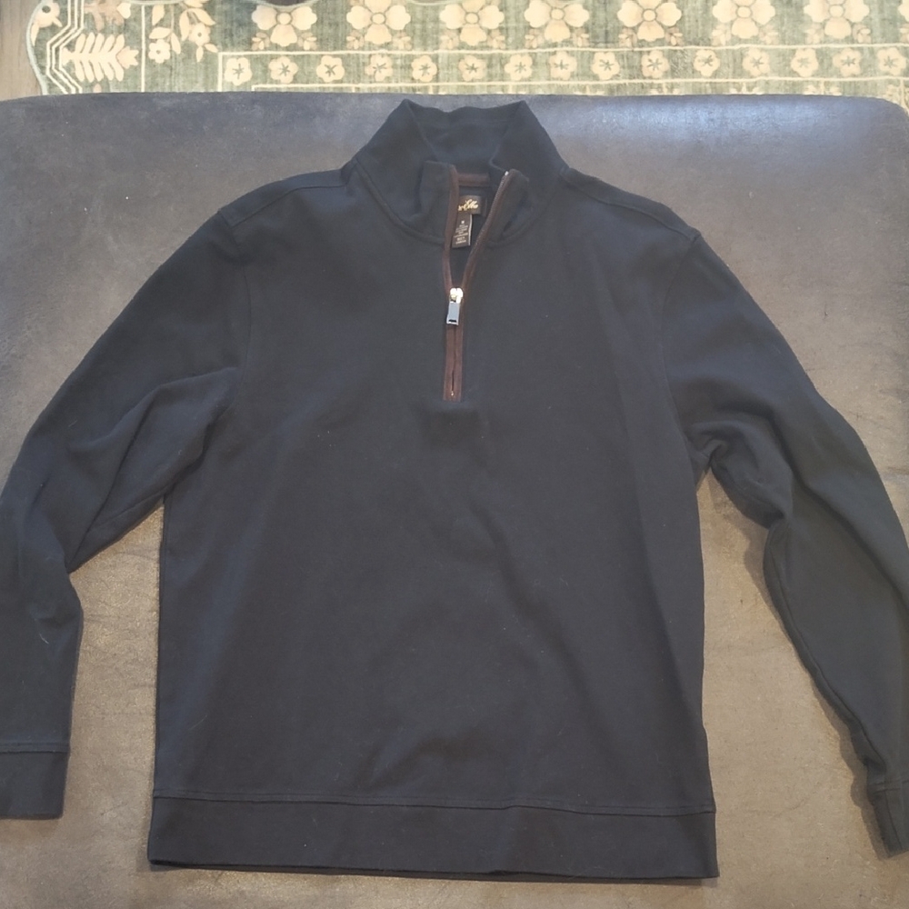 Tasso Elba Men's Black Zip-Up Sweater